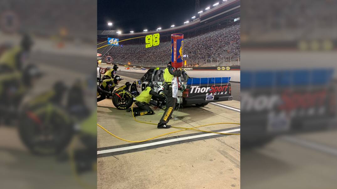 ThorSport's Grant Enfinger finished fifth to lead the F-150s in the NASCAR Truck Series playoffs. ThorSport's Grant Enfinger finished fifth to lead the F-150s in the NASCAR Truck Series playoffs.